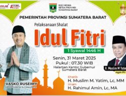 Pemprov Sumbar Tetapkan Halaman Kantor Gubernur Sebagai Lokasi Paksanaan Salat Idul Fitri 1446 H