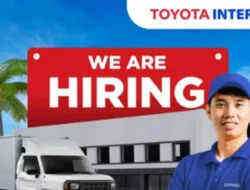 Toyota Intercom Buka Lowongan Driver di Padang, Cek Syaratnya!