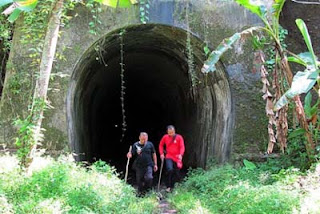 Terowongan Wilhelmina sepanjang 1.116 meter di Kabupaten Pangandaran, Jawa Barat.