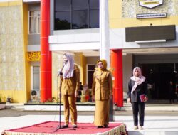 Saat Apel Gabungan Kepala Dinas PUPR Dharmasraya Mendapat Ponten Merah Dari Bupati