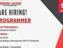 PT. Menara Agung Buka Lowongan IT Programmer dan IT Support, Daftar Sekarang!