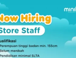 Miniku Baby & Kids Buka Lowongan Store Staff, Simak Syaratnya!