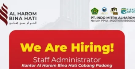 Lowongan Kerja Staff Administrator di Padang! Gabung dengan Alharom Bina Hati Sekarang.