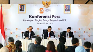 Konferensi pers penetapan tingkat bunga penjaminan LPS.