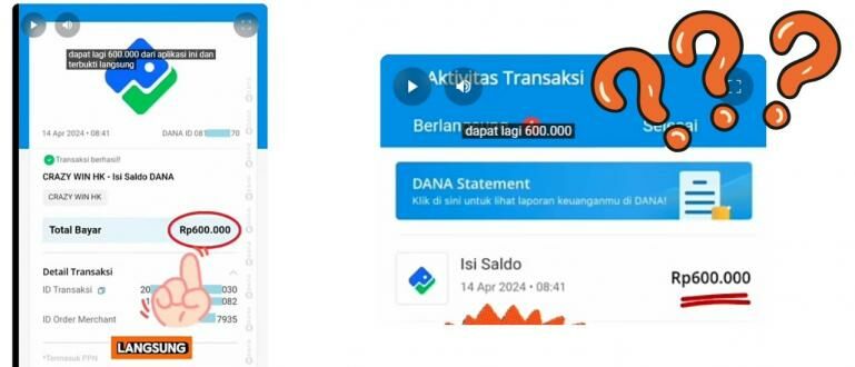 Crazy Win Penghasil Saldo DANA.