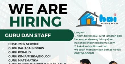Hai School Buka Lowongan! Peluang Emas Jadi Pengajar dan Customer Service