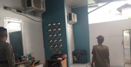 Lokasi penggrebekan tiga pasangan oleh Satpol PP Padang.