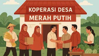 Ilustrasi Koperasi Desa (Kopdes) Merah Putih.