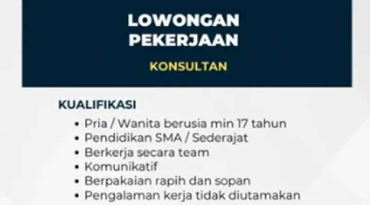 Kesempatan Bergabung sebagai Konsultan di PT. Global Lux Indonesia, Daftar Sekarang!