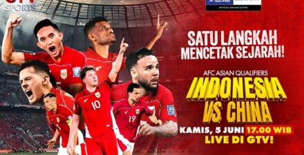 Simak jadwal siaran langsung Timnas Indonesia vs Timnas China di Kualifikasi Piala Dunia 2026 yang disiarkan langsung GTV.
