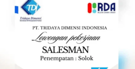 Kesempatan Emas! PT. Tridaya Dimensi Indonesia Buka Lowongan Salesman untuk Wilayah Solok.