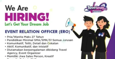 Bergabunglah di Dunia Event Seru! Trans Studio Mini Padang Buka Lowongan ERO.