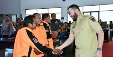 Wako Fadly Amran hadiri di pencanangan kelurahan tangguh bencana.