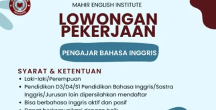 Karier di Dunia Pendidikan! Mahir English Institute Cari Pengajar Bahasa Inggris Baru