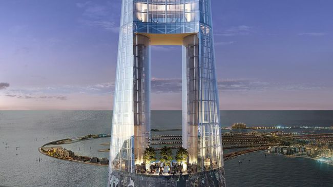 Ciel Tower di Dubai, UEA, akan menjadi hotel tertinggi di dunia.