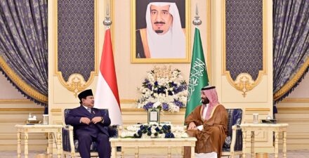 Presiden Prabowo Subianto Bertemu Putra Mahkota sekaligus Perdana Menteri Kerajaan Arab Saudi, Pangeran Mohammed bin Salman bin Abdulaziz Al Saud.