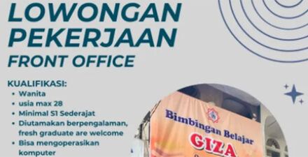 Lowongan Kerja Front Office di Bimbel Giza Padang, Cocok untuk Kamu yang Komunikatif!
