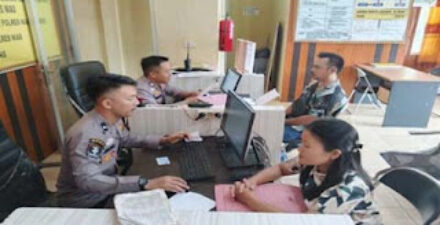 Korban perusakan kebun berisi tanaman karet dan pisang datangi Polres Nias