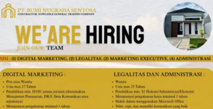 PT Bumi Nugraha Sentosa Buka Lowongan Kerja untuk Berbagai Posisi Strategis