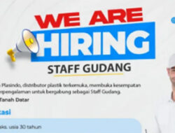 Lowongan Staff Gudang PT Kurnia Indah Plasindo Penempatan Tanah Datar