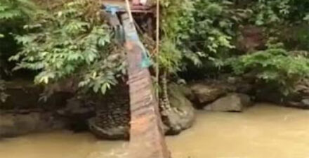 Jembatan Sungai Batang Pasaman Ambruk, Ratusan Warga Terjebak