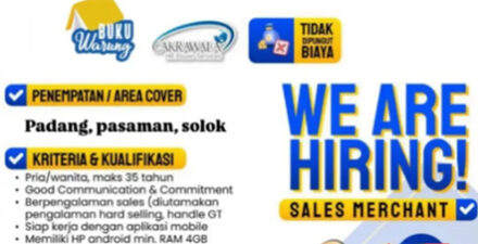 Daftar Sekarang! Lowongan Sales Merchant PT. Siprama Cakrawala dengan Gaji Kompetitif.