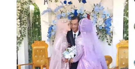 Tangkapan layar pria yang disebut ketua RT menikahi dua wanita cantik sekaligus