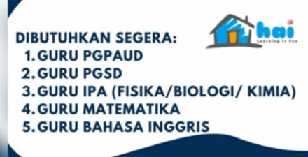 Hai School Indonesia Buka Lowongan Guru PGPAUD hingga Bahasa Inggris, Cek Syaratnya!