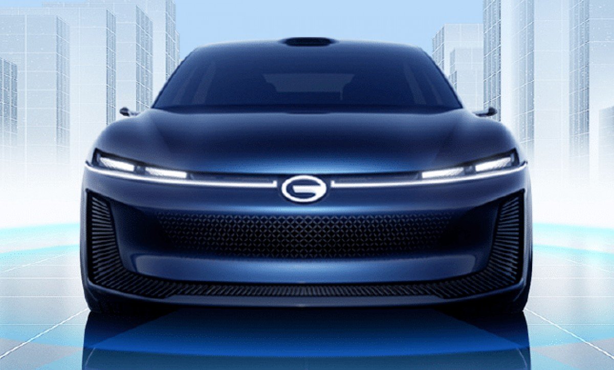 Konsep mobil kerja sama Huawei dan GAC.