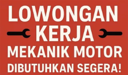 Lowongan Mekanik Motor BS Motor Padang! Peluang Karier untuk Talenta Terbaik.