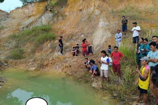 Tragedi calian C di Pekanbaru, dua anak kakak beradik ditemukan tewas mengapung