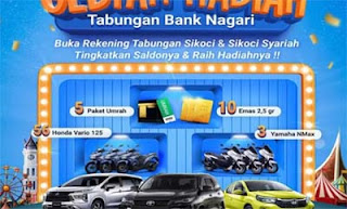Bank Nagari! Program Gebyar Hadiah Tabungan