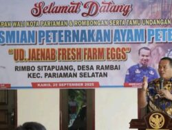 Wako Yota Balad Apresiasi UD Jaenab Fresh Farm Eggs Terobosan Baru Dukung Ketahanan Pangan Daerah Pariaman