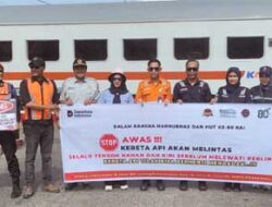 Jasa Raharja Sumbar dan PT KAI Gencarkan Edukasi Keselamatan di Perlintasan: Sabar Menunggu, Nyawa Tak Terganti