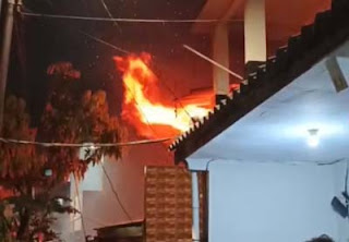 Kebakaran di Pengadegan Pancoran pada Minggu (12/10/2025).