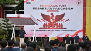 Upacara Peringatan Hari Kesaktian Pancasila di PT Semen Padang.