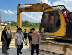 Polres Kampar dan TNI Gerebek Lokasi Tambang Galian C Ilegal di Bangkinang Kota