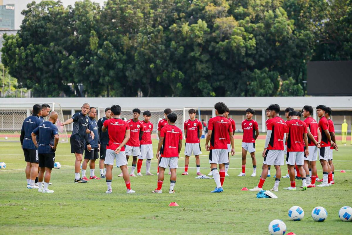 Sesi latihan Timnas Indonesia U-17.