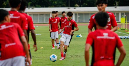 Sesi latihan Timnas Indonesia U-17.