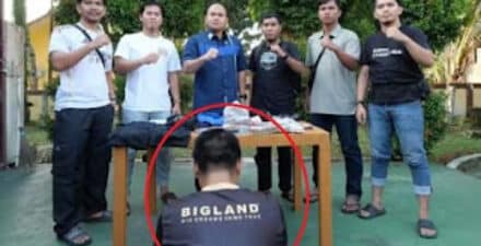 Pria berinisial H (34), buruh harian lepas asal Tanjungpandan, ditangkap