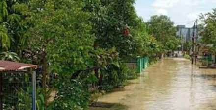 Banjir merendam ratusan rumah di Kabupaten Deliserdang, Sumut.