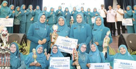 TP PKK Kota Pariaman Juara Umum Lomba Gerakan PKK Tingkat Sumbar Tahun 2025