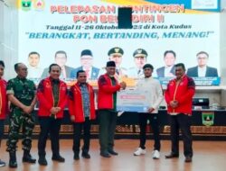 Gubernur Sumbar, Mahyeldi Ansharullah Lepas Kontingen PON Beladiri II Sumbar Berlaga di Kudus Jawa Tengah