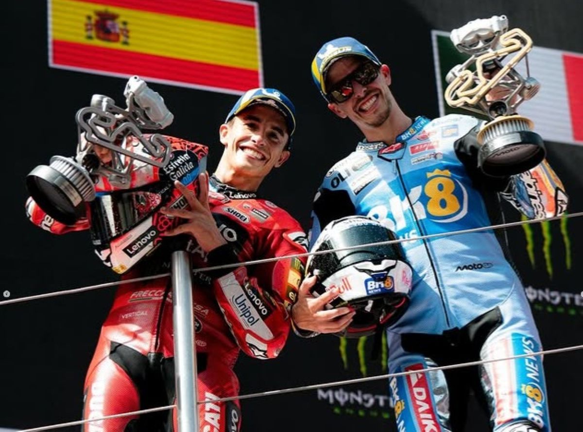 Marc Marquez dan Alex Marquez di MotoGP 2025.