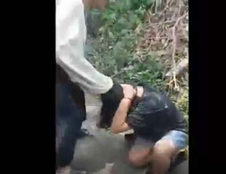Tangkapan layar aksi bullying siswi SMP di Kota Malang.