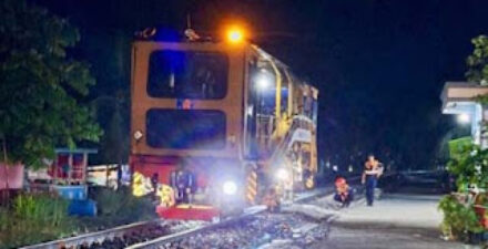 Perawatan geometrik jalur kereta di Sumbar.