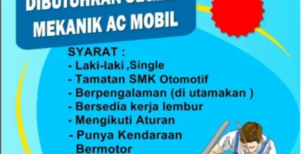 Queen AC Padang Buka Lowongan Mekanik AC Mobil, Gaji Pokok dan Bonus!.