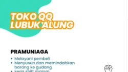 Dibutuhkan Segera! Pramuniaga untuk Toko QQ Lubuk Alung, Peluang Terbuka untuk Usia 18--25 Tahun.
