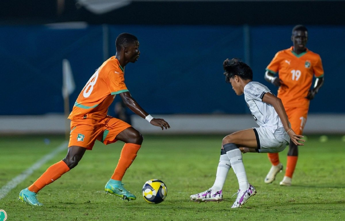 Timnas Indonesia U-17 saat ditahan Pantai Gading u-17 dalam laga uj coba.