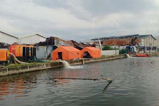 Pompanisasi mulai mengatasi banjir di wilayah Semarang yang kini mulai berangsur surut.